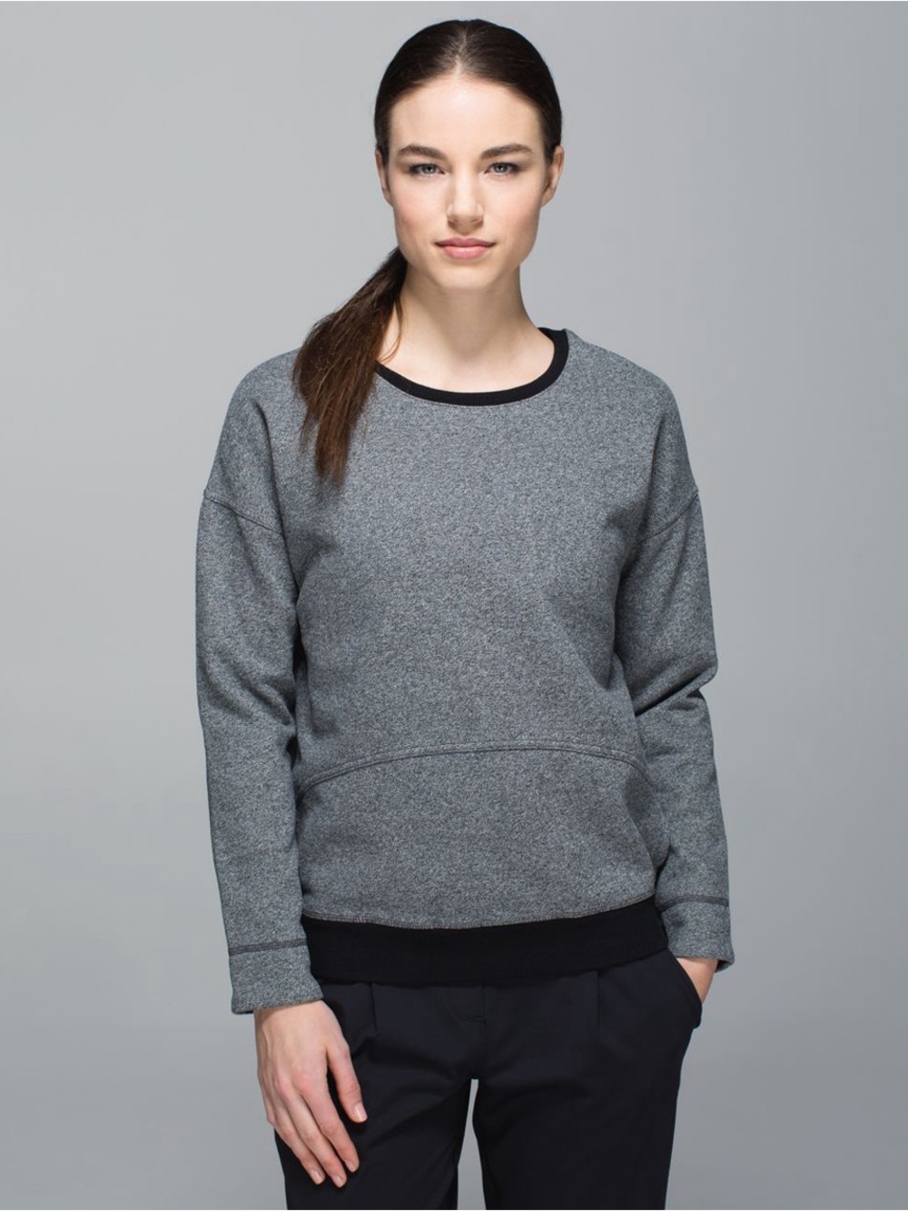 Likew New Lululemon Crew Heathered Grey Sweatshirt XS